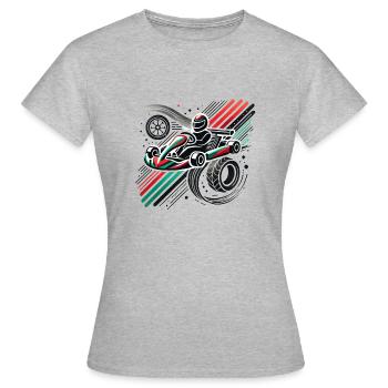 Kartsport Deluxe - Frauen T-Shirt - Grau meliert - Vorne - AI Model Female 172 dark (172cm)