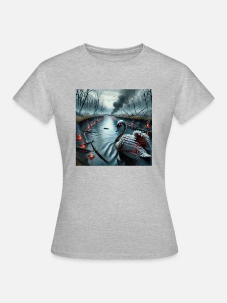 SCHWAN DER APOKALYPSE - Frauen T-Shirt - Grau meliert