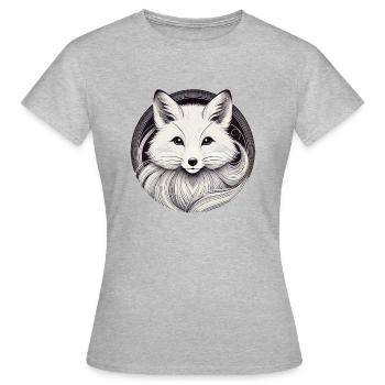 Renard doux - T-shirt Femme - gris chiné - Devant - AI Model Female 172 dark (172cm)
