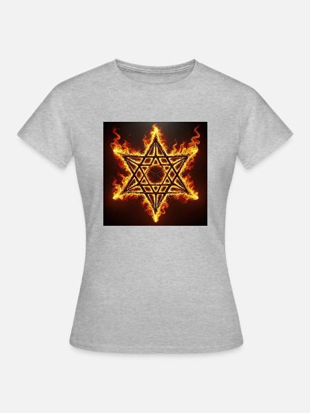 Demon Star - Frauen T-Shirt - Grau meliert