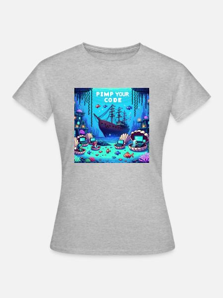 Underwater PimpYourCode - Frauen T-Shirt - Grau meliert