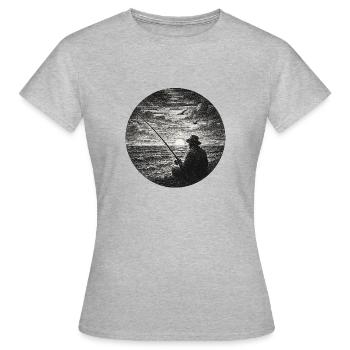 Tranquillité d’ au bord de la mer - T-shirt Femme - gris chiné - Devant - AI Model Female 172 dark (172cm)