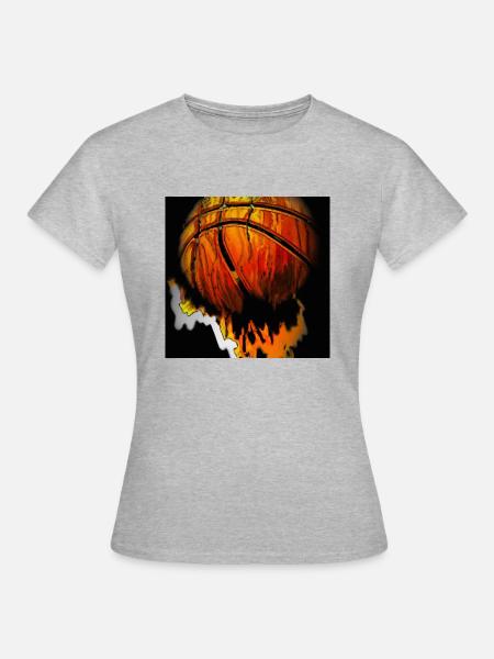 Basketball - Frauen T-Shirt - Grau meliert