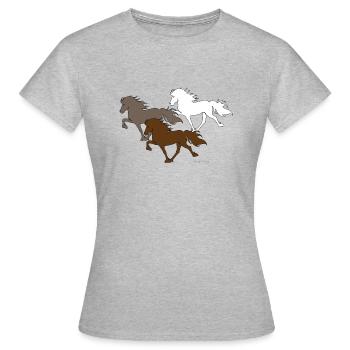 Icelandic Spirit - T-shirt Femme - gris chiné - Devant - AI Model Female 172 dark (172cm)