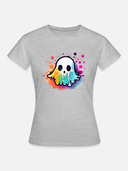 Geist bunt - Frauen T-Shirt - Grau meliert
