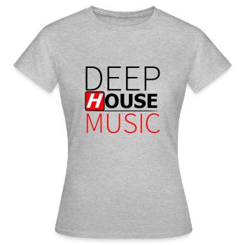 Deep House music - T-shirt Femme - gris chiné - Devant - AI Model Female 172 dark (172cm)