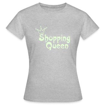 SHOPPING QUEEN - Frauen T-Shirt - Grau meliert - Vorne - AI Model Female 172 dark (172cm)