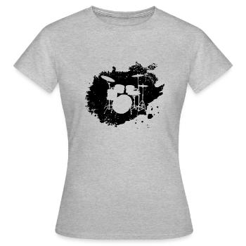 batterie splat - T-shirt Femme - gris chiné - Devant - AI Model Female 172 dark (172cm)