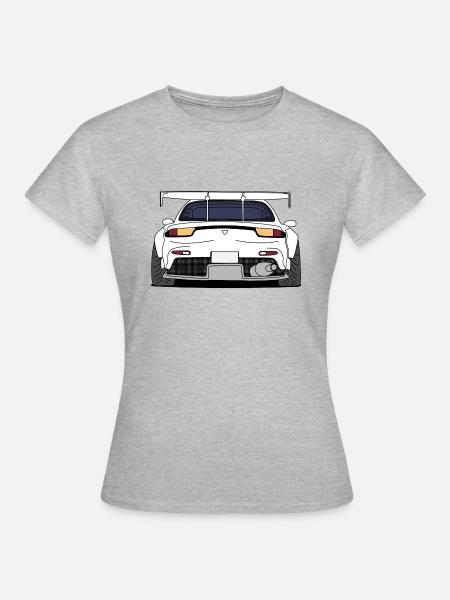 rx7rear white - Frauen T-Shirt - Grau meliert