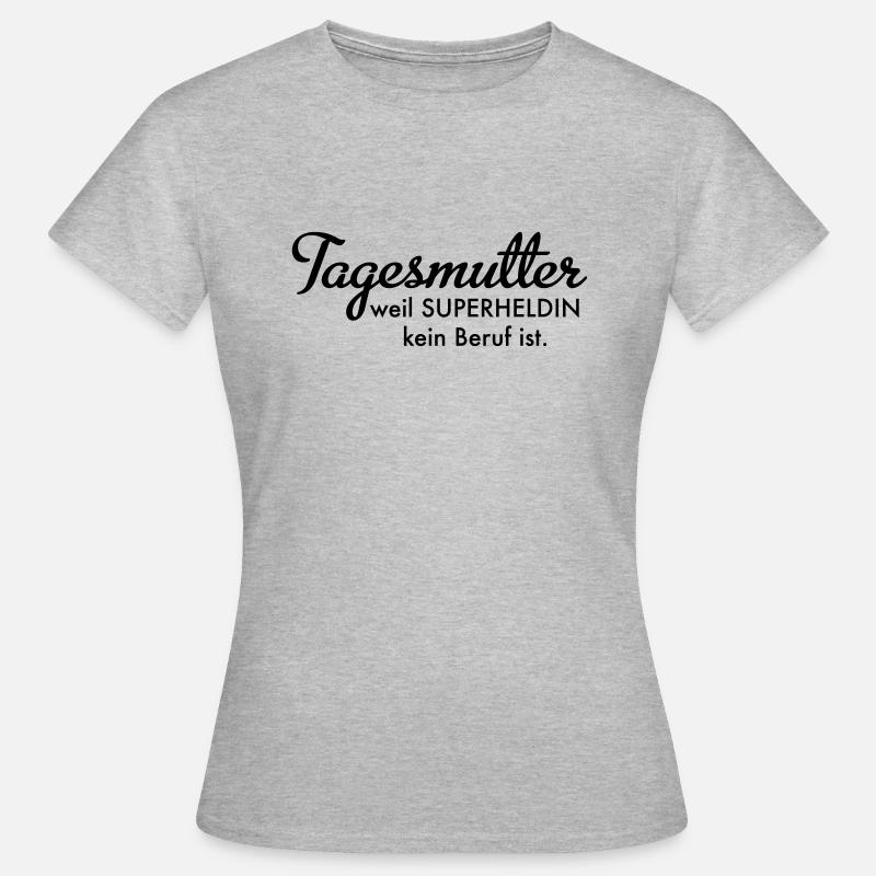 Tagesmutter - Frauen T-Shirt - Grau meliert
