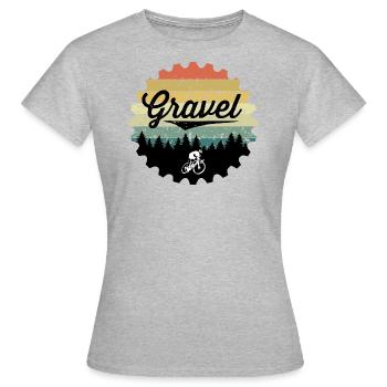 Gravel Bike Gravelbike VTT Vélo Vélo Vélo Gravier - T-shirt Femme - gris chiné - Devant - AI Model Female 172 dark (172cm)
