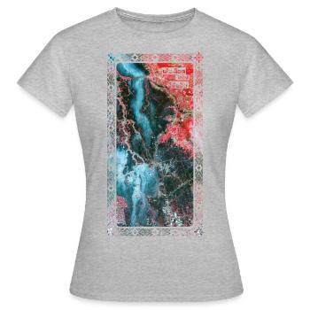 Veines de la Terre | Pulau Kreasi - T-shirt Femme - gris chiné - Devant - AI Model Female 172 dark (172cm)