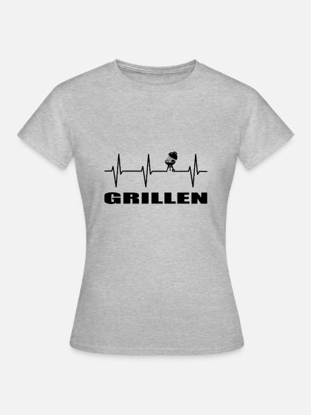 BBQ - Frauen T-Shirt - Grau meliert