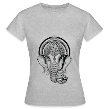 Lord Ganesha - Women's T-Shirt - heather grey - Front - AI Model Female 172 dark (172cm)