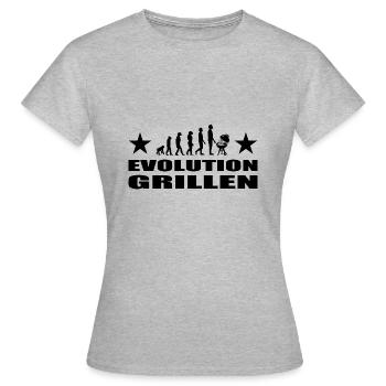 BBQ - Frauen T-Shirt - Grau meliert - Vorne - AI Model Female 172 dark (172cm)