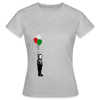 Balloons in Augschburg - Frauen T-Shirt - Grau meliert - Vorne - AI Model Female 172 dark (172cm)