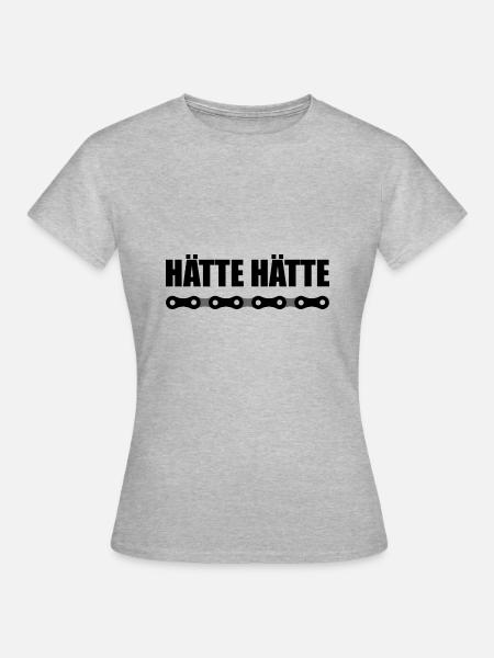 Hätte Hätte - Frauen T-Shirt - Grau meliert