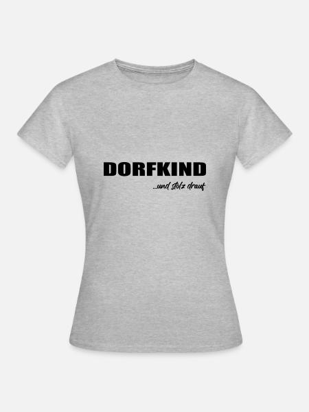 Dorfkind - Frauen T-Shirt - Grau meliert