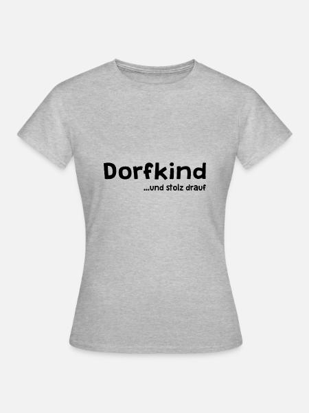 Dorfkind - Frauen T-Shirt - Grau meliert