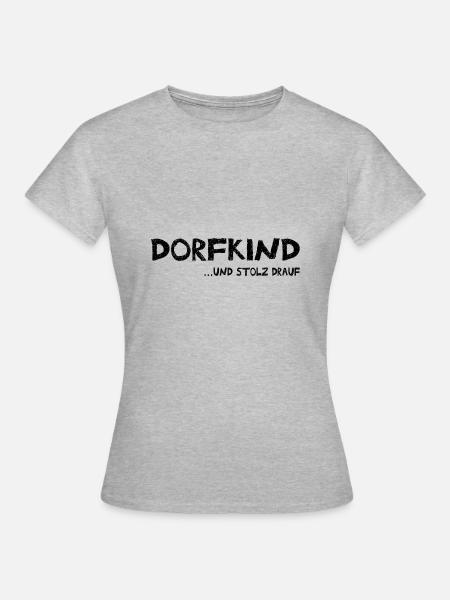 Dorfkind - Frauen T-Shirt - Grau meliert