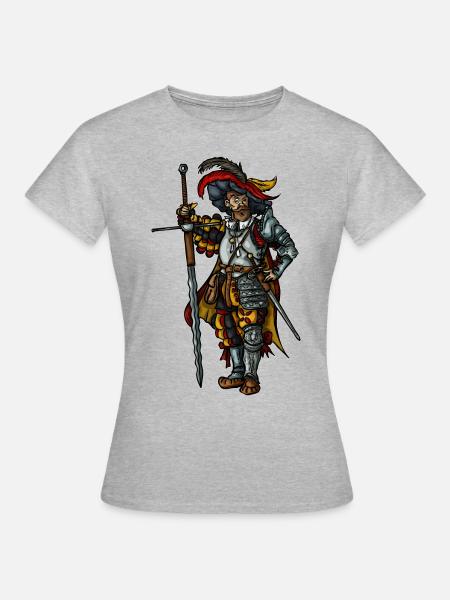 Landsknecht - Frauen T-Shirt - Grau meliert
