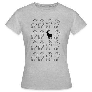 GEGEN DEN STROM - Frauen T-Shirt - Grau meliert - Vorne - AI Model Female 172 dark (172cm)