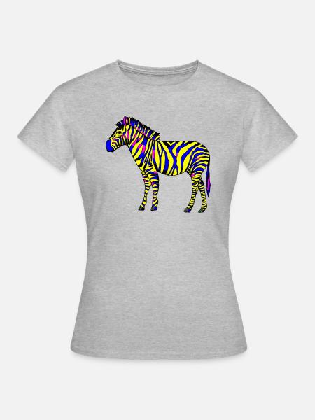 Zebra - Frauen T-Shirt - Grau meliert