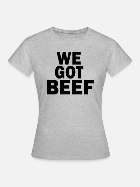 wir haben Rindfleisch - Frauen T-Shirt - Grau meliert