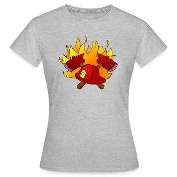 Fire Department Firefighter Firefighter Firetruck Fire - Women's T-Shirt - heather grey - Front - AI Model Female 172 dark (172cm)