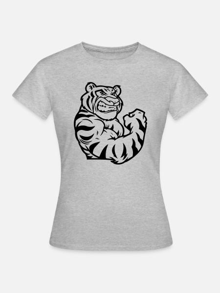 tiger biceps - Women's T-Shirt - heather grey