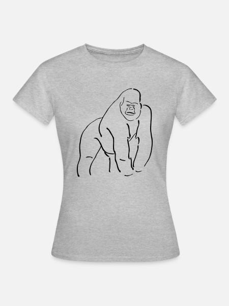 Affen Collection - Frauen T-Shirt - Grau meliert