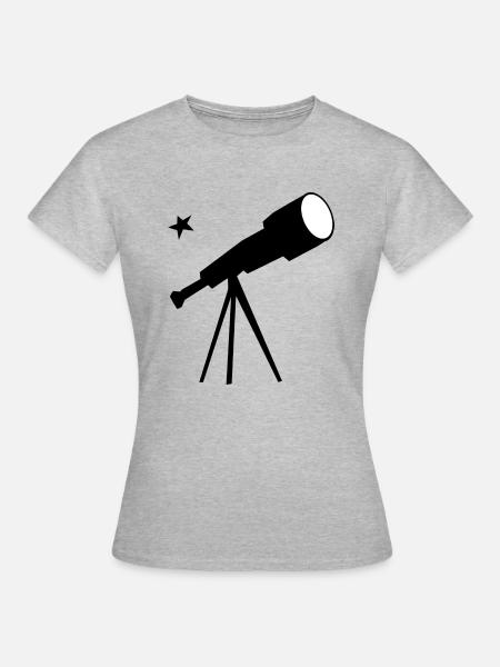 Teleskop - Frauen T-Shirt - Grau meliert