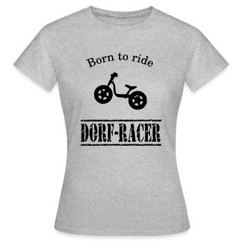 Laufrad Dorf Racer VECTOR - Frauen T-Shirt - Grau meliert - Vorne - AI Model Female 172 dark (172cm)