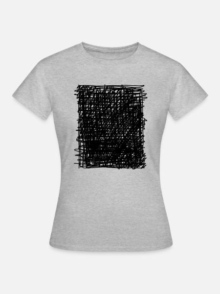 Black Square - Frauen T-Shirt - Grau meliert