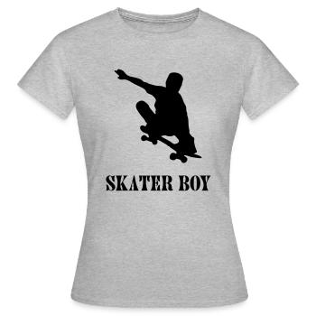 skater boy - T-shirt Femme - gris chiné - Devant - AI Model Female 172 dark (172cm)