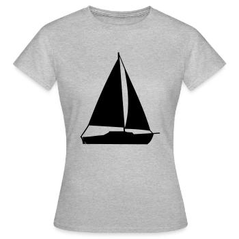 sailing boat - Women's T-Shirt - heather grey - Front - AI Model Female 172 dark (172cm)