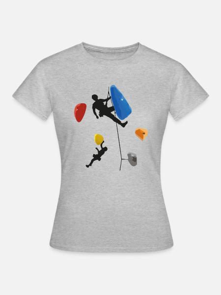 Klettern Bouldern - Frauen T-Shirt - Grau meliert