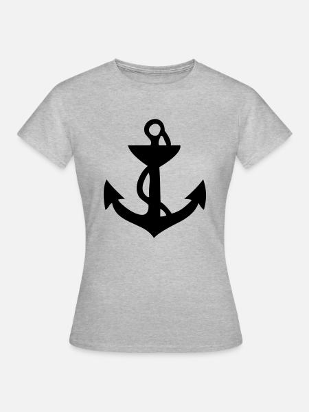 anker - Frauen T-Shirt - Grau meliert