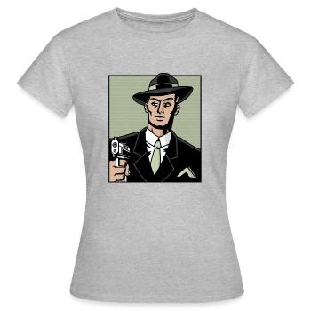 Gangster - T-shirt Femme - gris chiné - Devant - AI Model Female 172 dark (172cm)