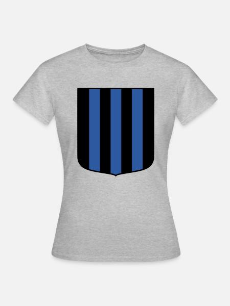 Dunkelblau - Frauen T-Shirt - Grau meliert