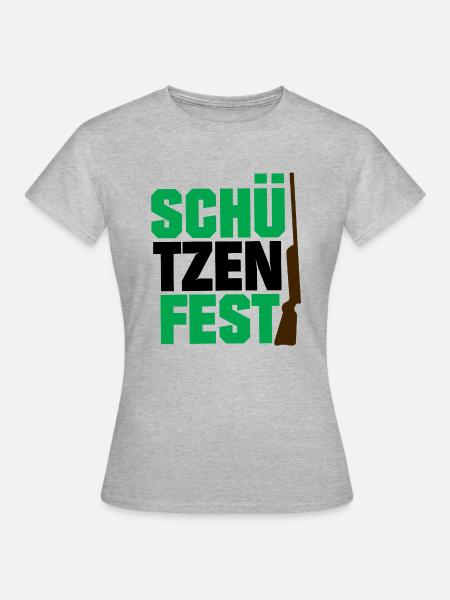 Schützenfest - Frauen T-Shirt - Grau meliert