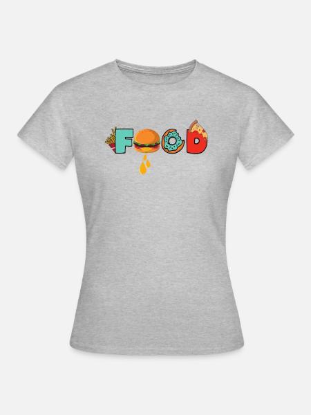 Food - Frauen T-Shirt - Grau meliert
