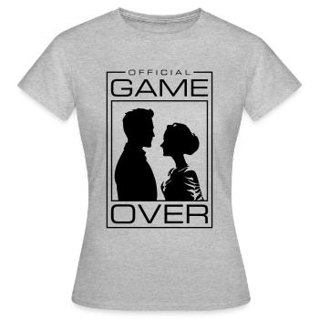 Hochzeitspaar Game Over Brautpaar Jga - Frauen T-Shirt - Grau meliert - Vorne - AI Model Female 172 dark (172cm)