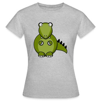 Dino - Women's T-Shirt - heather grey - Front - AI Model Female 172 dark (172cm)