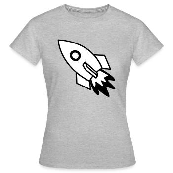 noir fusée - T-shirt Femme - gris chiné - Devant - AI Model Female 172 dark (172cm)