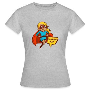Supermama als Geschenk - Frauen T-Shirt - Grau meliert - Vorne - AI Model Female 172 dark (172cm)