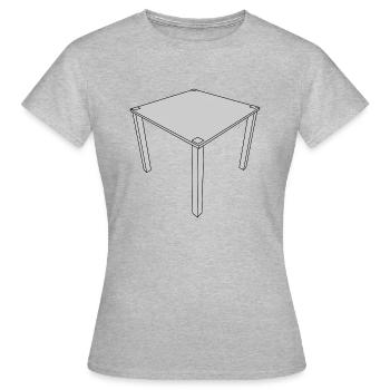 canapé canapé chaise chaise chaise table lamp lampe benc - T-shirt Femme - gris chiné - Devant - AI Model Female 172 dark (172cm)
