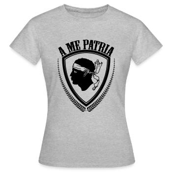 Patrie - T-shirt Femme - gris chiné - Devant - AI Model Female 172 dark (172cm)
