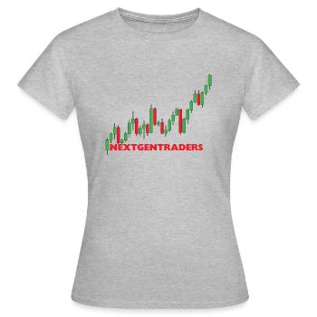 NextGenTraders - T-shirt Femme - gris chiné - Devant - AI Model Female 172 dark (172cm)