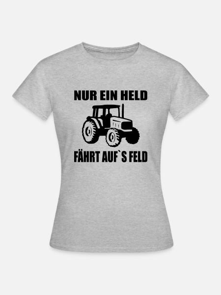 Traktor - Frauen T-Shirt - Grau meliert
